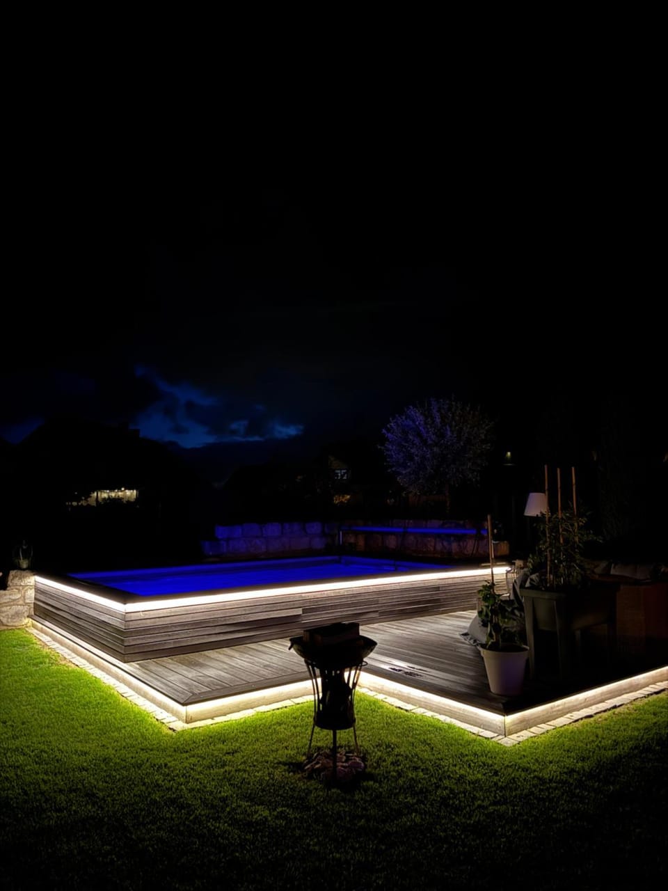 Night, Swimming pool