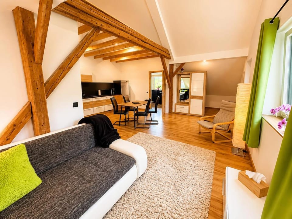 Kitchen or kitchenette, Living room, Dining area