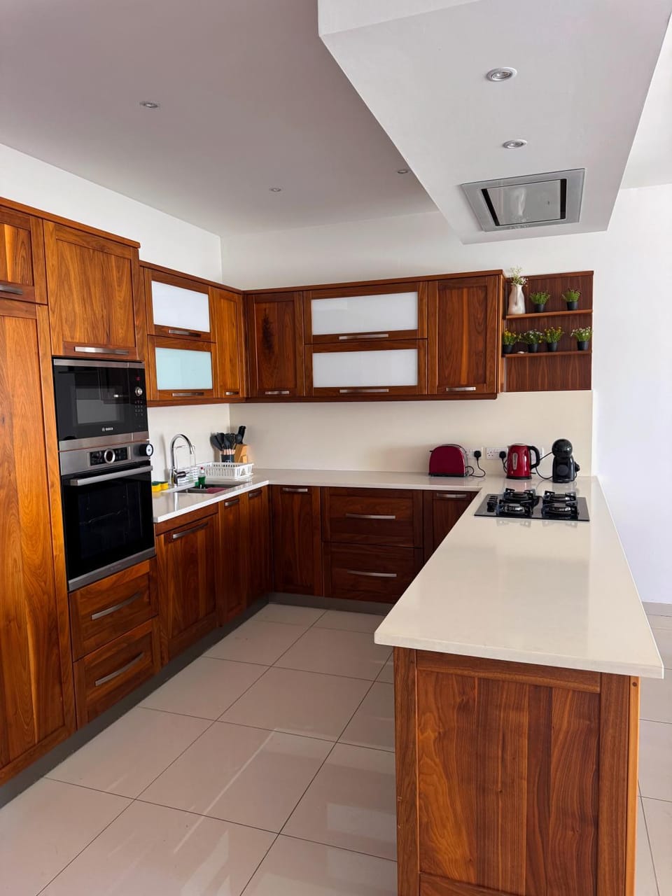 Kitchen or kitchenette, oven, stove, toaster