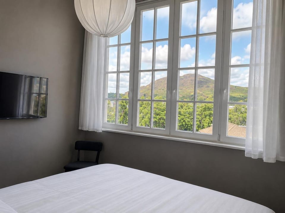 Bed, TV and multimedia, Bedroom, Mountain view