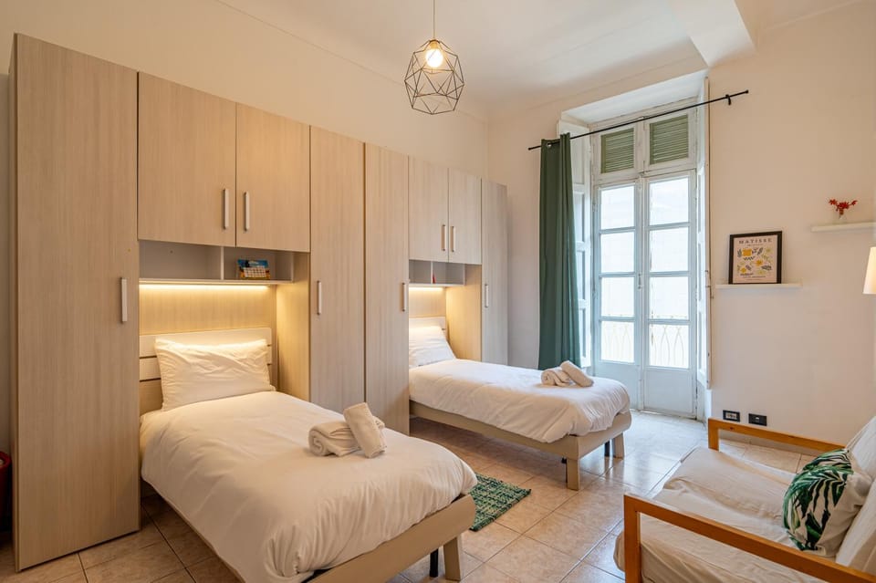 Bed, Balcony/Terrace, Bedroom, heating, towels, wardrobe