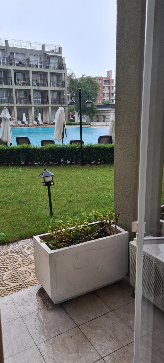 Patio, Day, Garden, Pool view, Swimming pool, sunbed