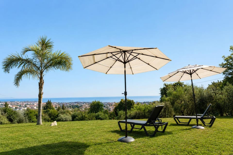 Spring, Day, Natural landscape, Garden, Garden view, Sea view, sunbed
