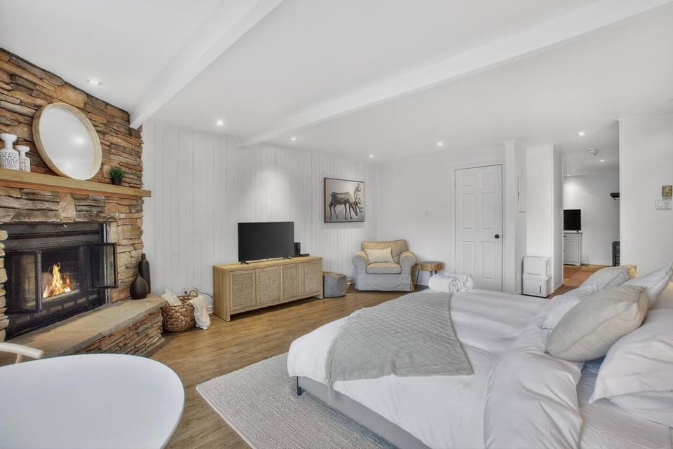 Lake & Mountain Views/Brick Fireplace/Free Shuttle Apartment in Mont-Tremblant