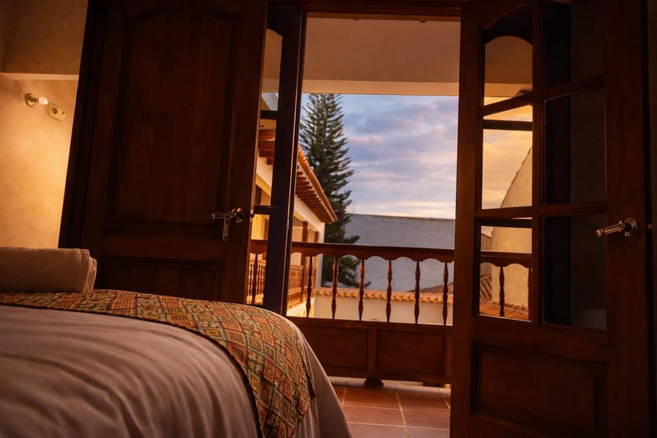 Bed, Natural landscape, View (from property/room), Balcony/Terrace, Photo of the whole room, Bedroom