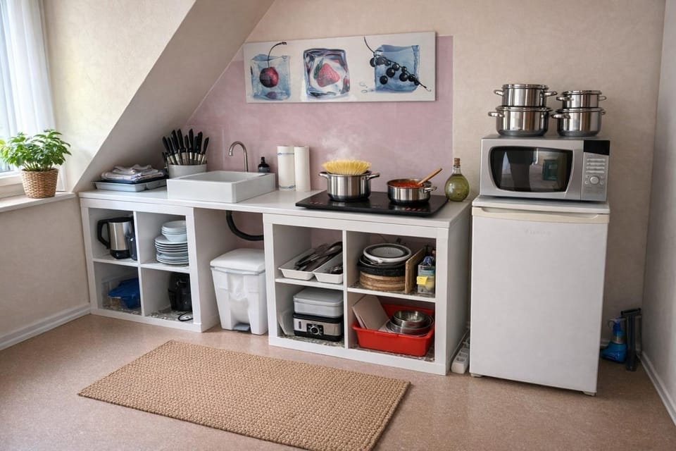 Kitchen or kitchenette, Living room