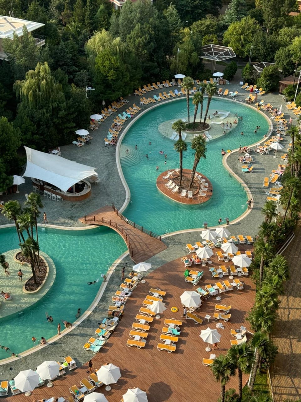 Spring, Day, Natural landscape, Garden, Garden view, Pool view, Swimming pool, sunbed