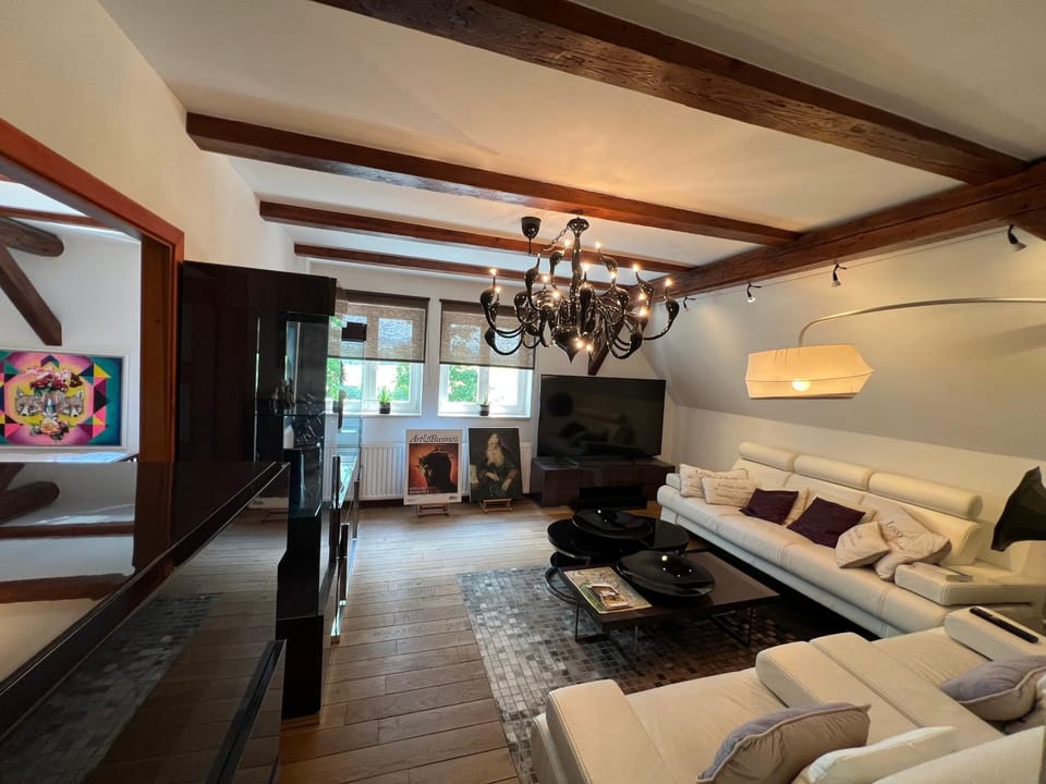 Bed, TV and multimedia, Living room, Photo of the whole room, Seating area, Bedroom