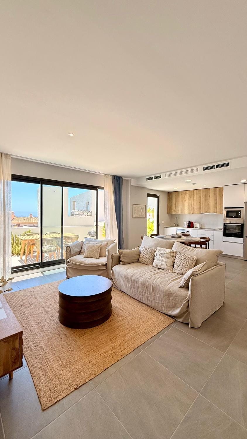 Living room, kitchen