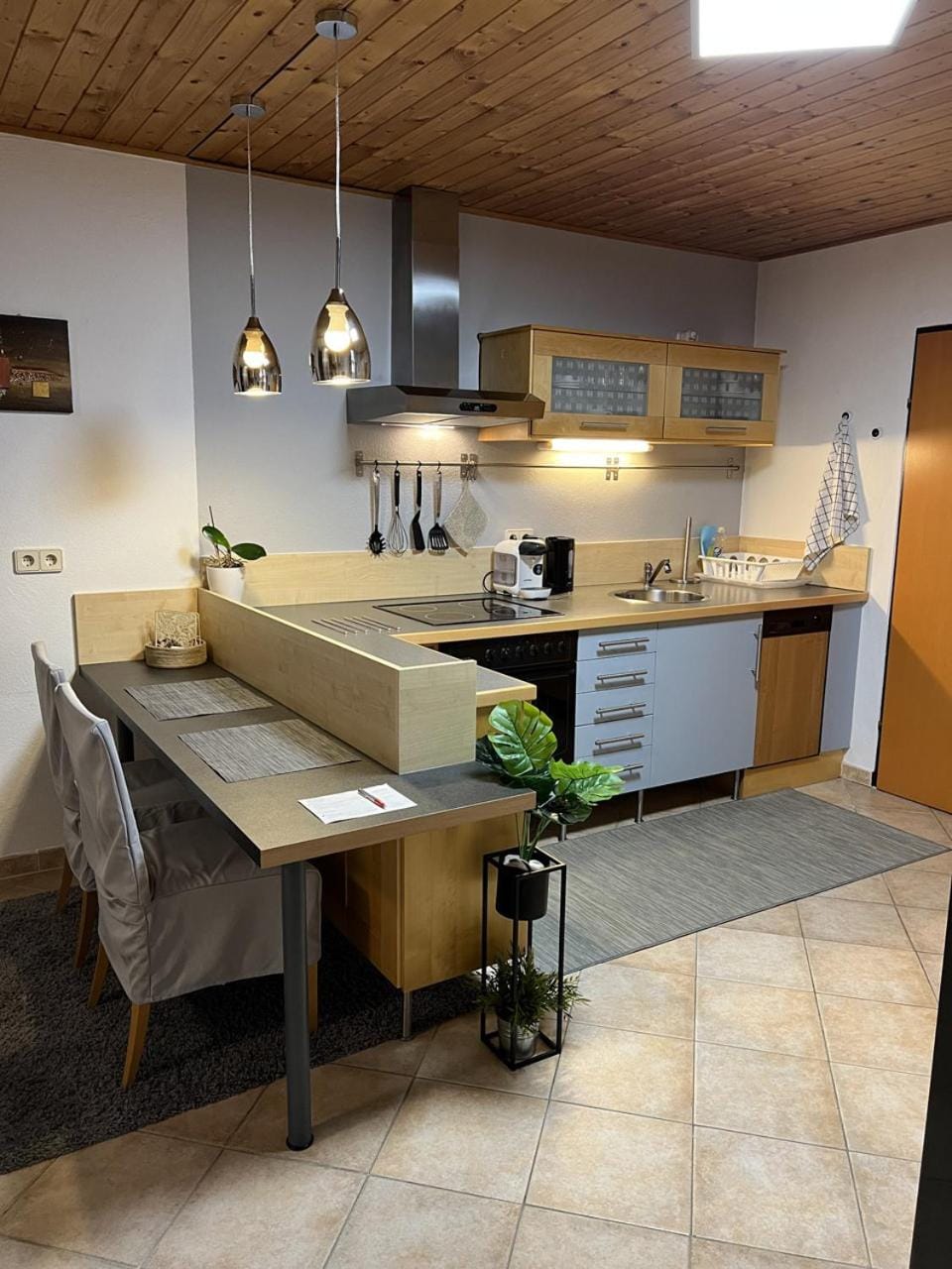 Kitchen or kitchenette, Dining area, dishwasher, stove