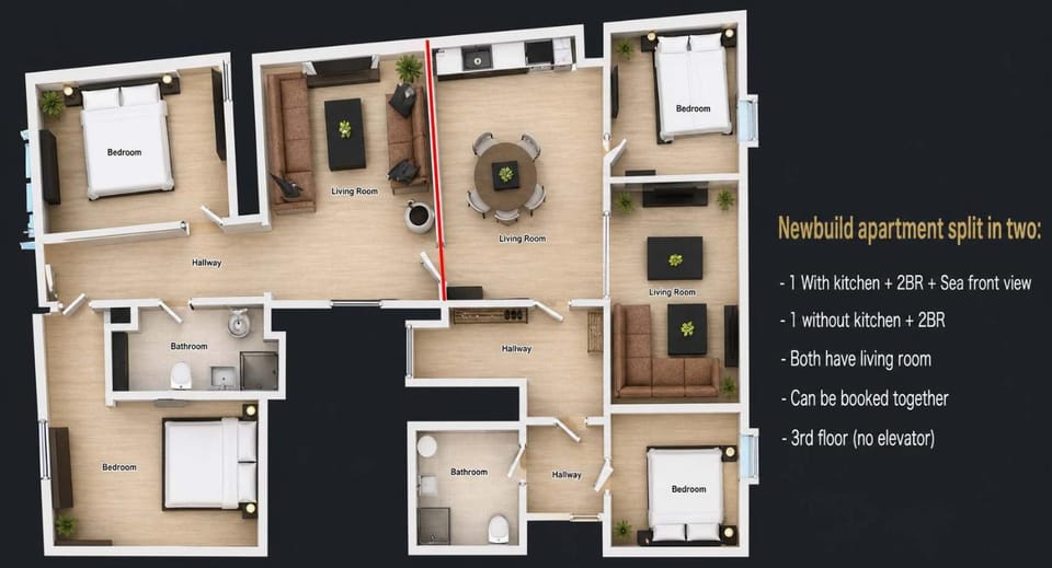 4BR Sandviken Fjord View 2Bath 2026 newbuilt SKB17-301 Apartment in Bergen