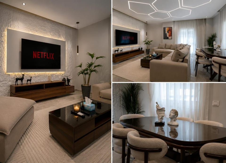 TV and multimedia, Living room, Seating area, Dining area