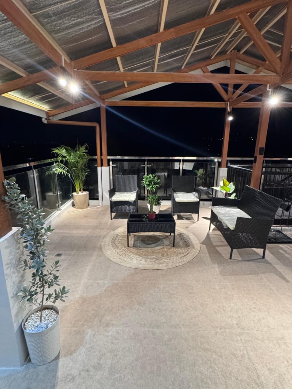 Patio, Night, View (from property/room), Balcony/Terrace, Seating area