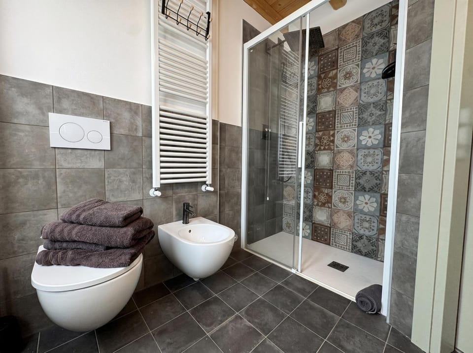 Shower, Toilet, Bathroom, towels