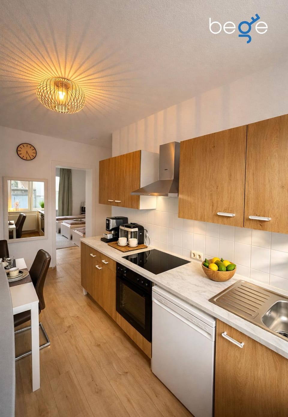 Kitchen or kitchenette, stove, kitchen