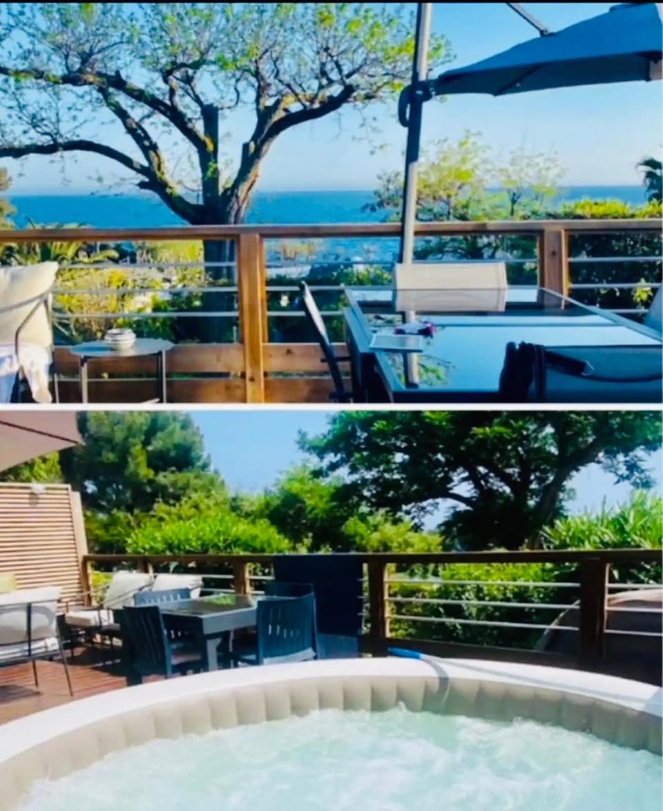 Patio, Day, Natural landscape, View (from property/room), Balcony/Terrace, Evening entertainment, Sea view, Swimming pool, Parking