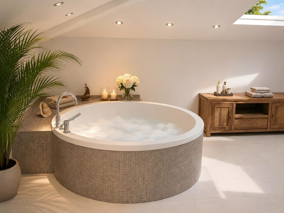 Bathroom, Living room