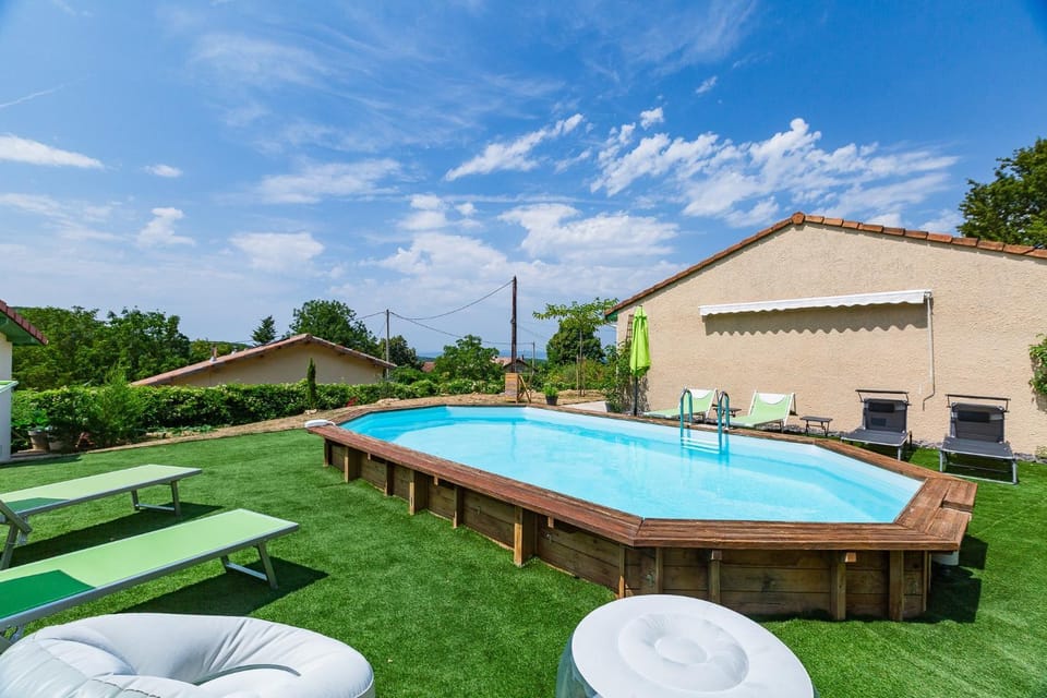 Property building, Living room, Swimming pool