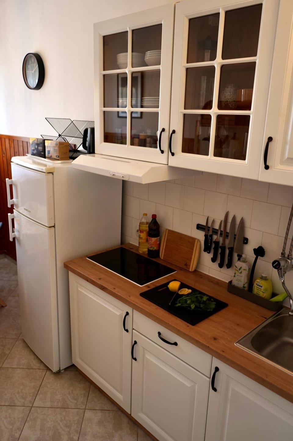 Kitchen or kitchenette, stove, kitchen