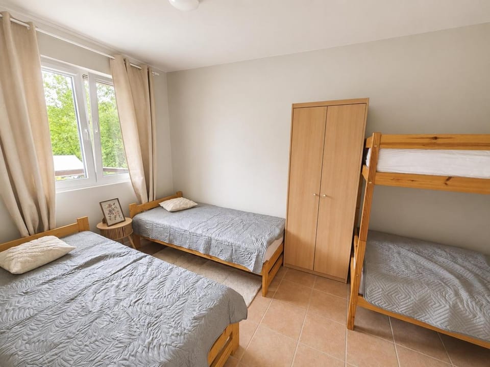 Bed, Photo of the whole room, Bedroom, bunk bed, wardrobe