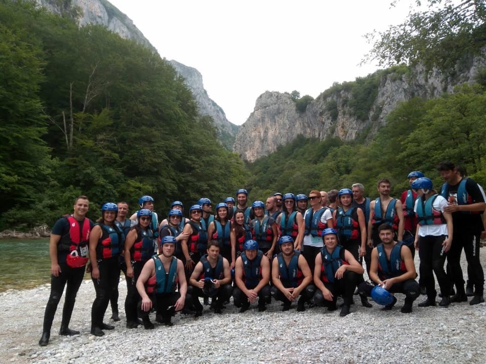 Natural landscape, group of guests