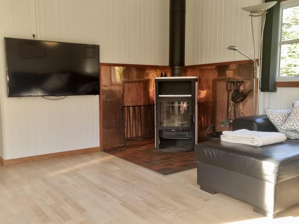 Helles-Ferienhaus-mit-Kamin-grossem-Grundstueck-und-zwei-Terrassen House in Løkken