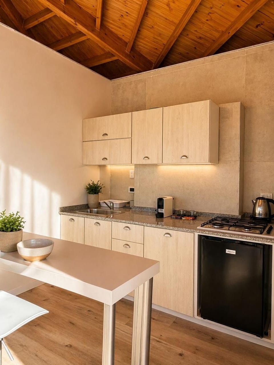Kitchen or kitchenette, Food and drinks, minibar, stove, kitchen