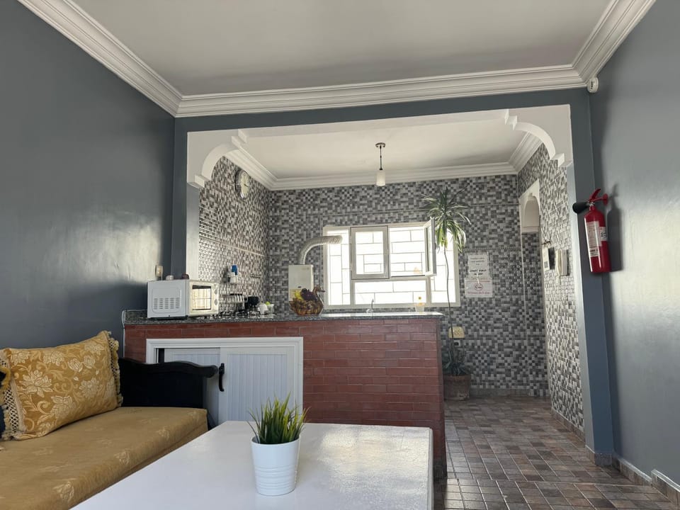 Living room, kitchen