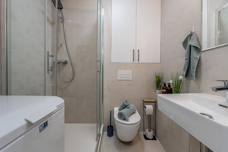 Shower, Toilet, Bathroom, towels