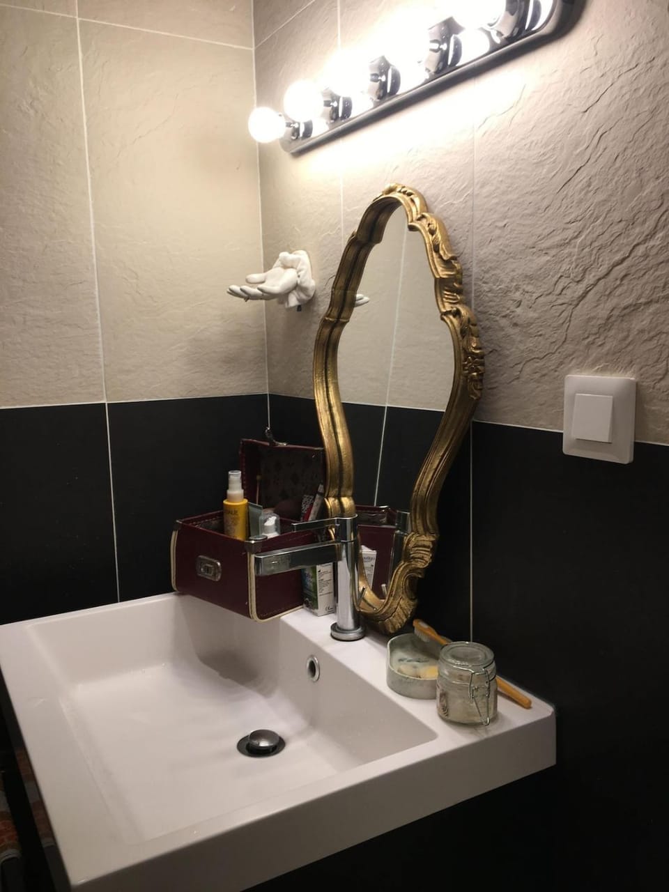 Shower, Bathroom, flat iron, furniture, hair dryier, towels