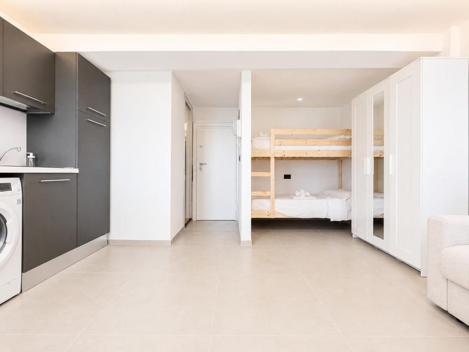 Bed, Photo of the whole room, Bedroom, bunk bed, minibar, wardrobe