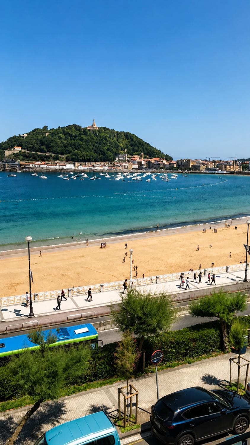 Beach, City view, Sea view