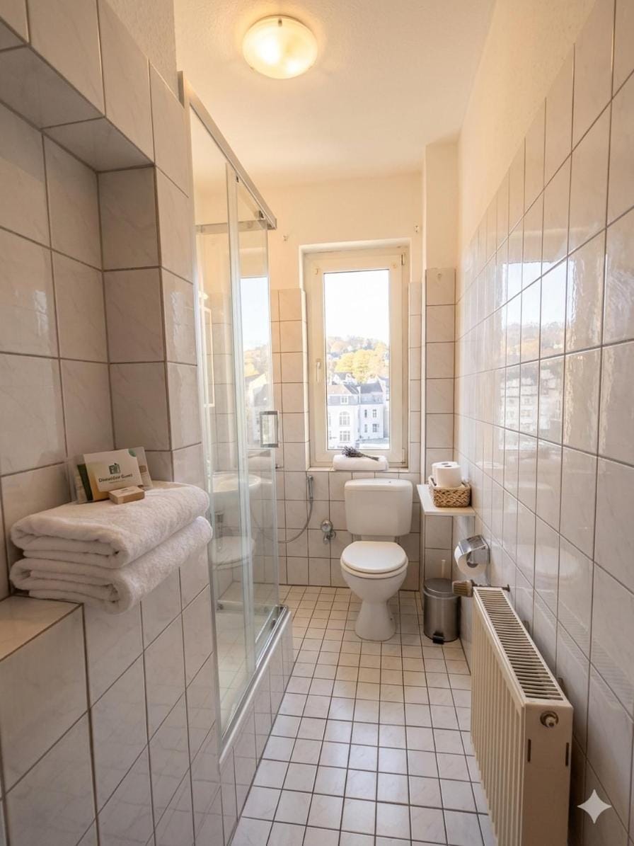 Shower, Toilet, Bathroom, towels