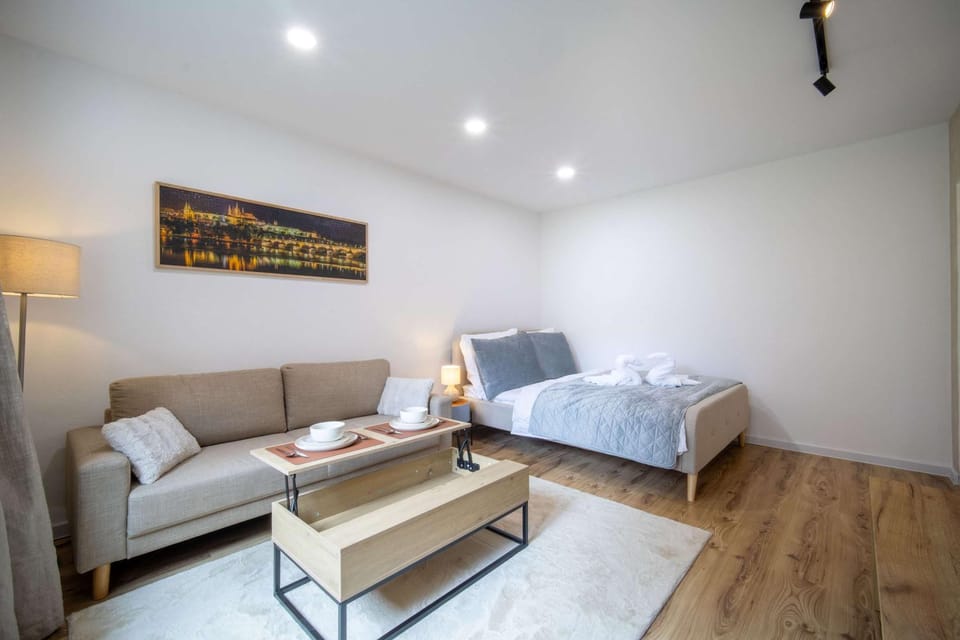 Bed, Living room, Seating area, Bedroom