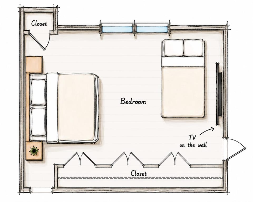 Bed, Bedroom