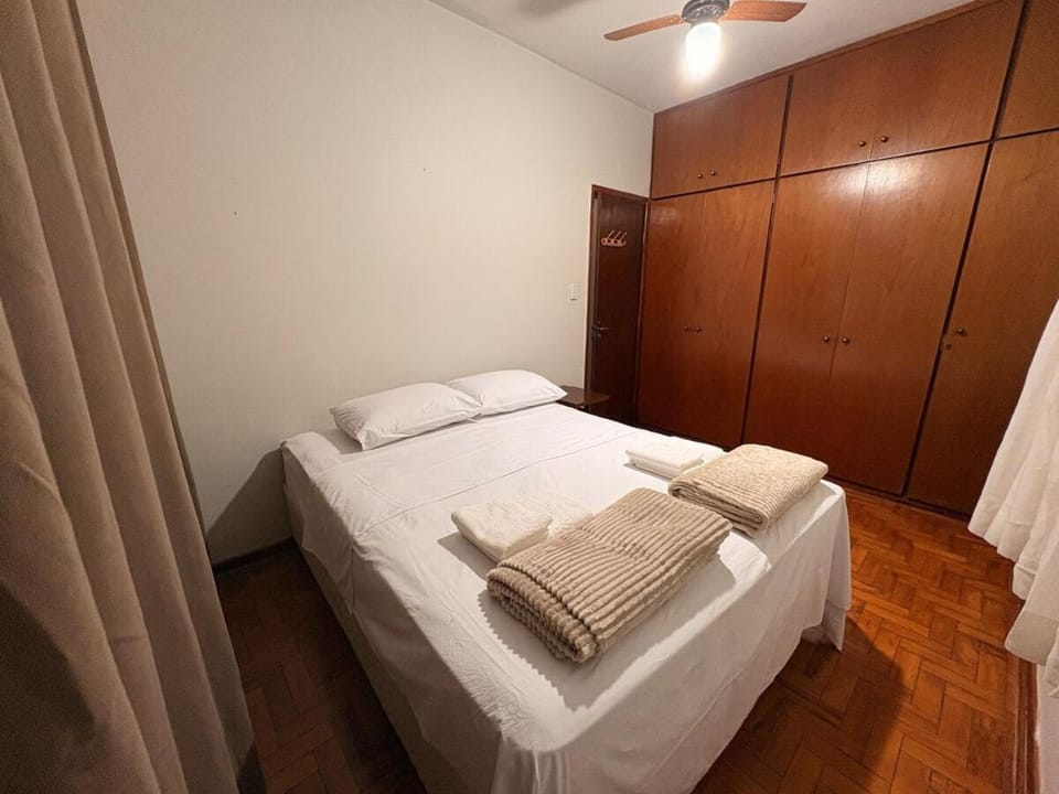 Bed, Photo of the whole room, Bedroom, towels, wardrobe