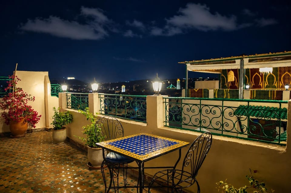 Property building, Patio, Night, View (from property/room), Balcony/Terrace, Dining area