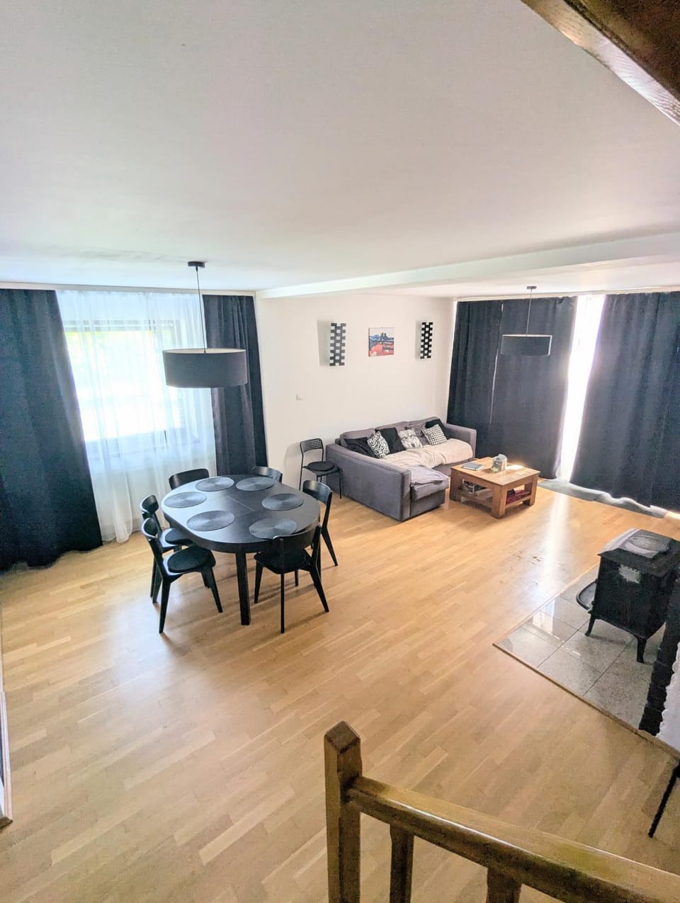 Living room, Seating area, Dining area