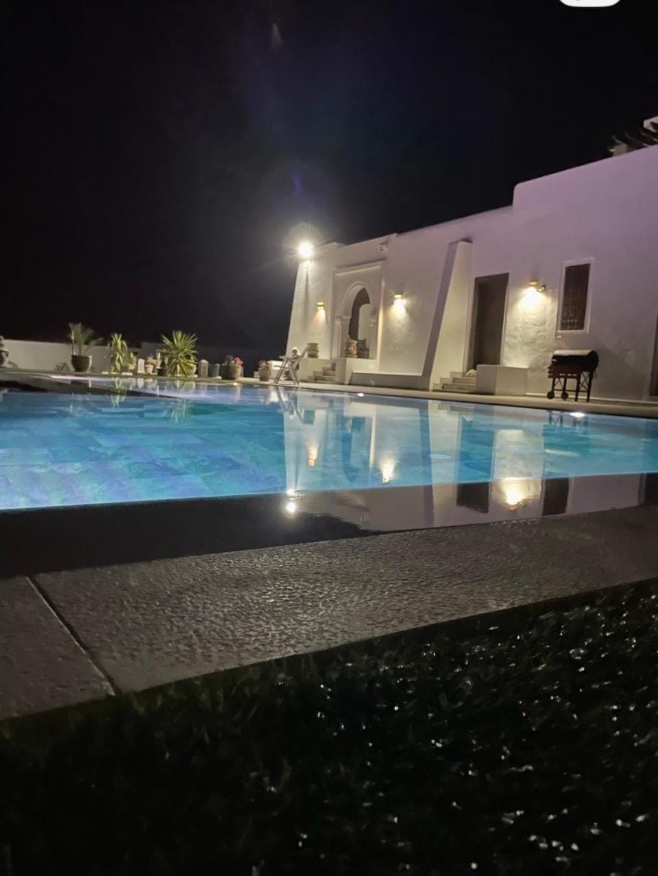 Night, Swimming pool, Swimming pool