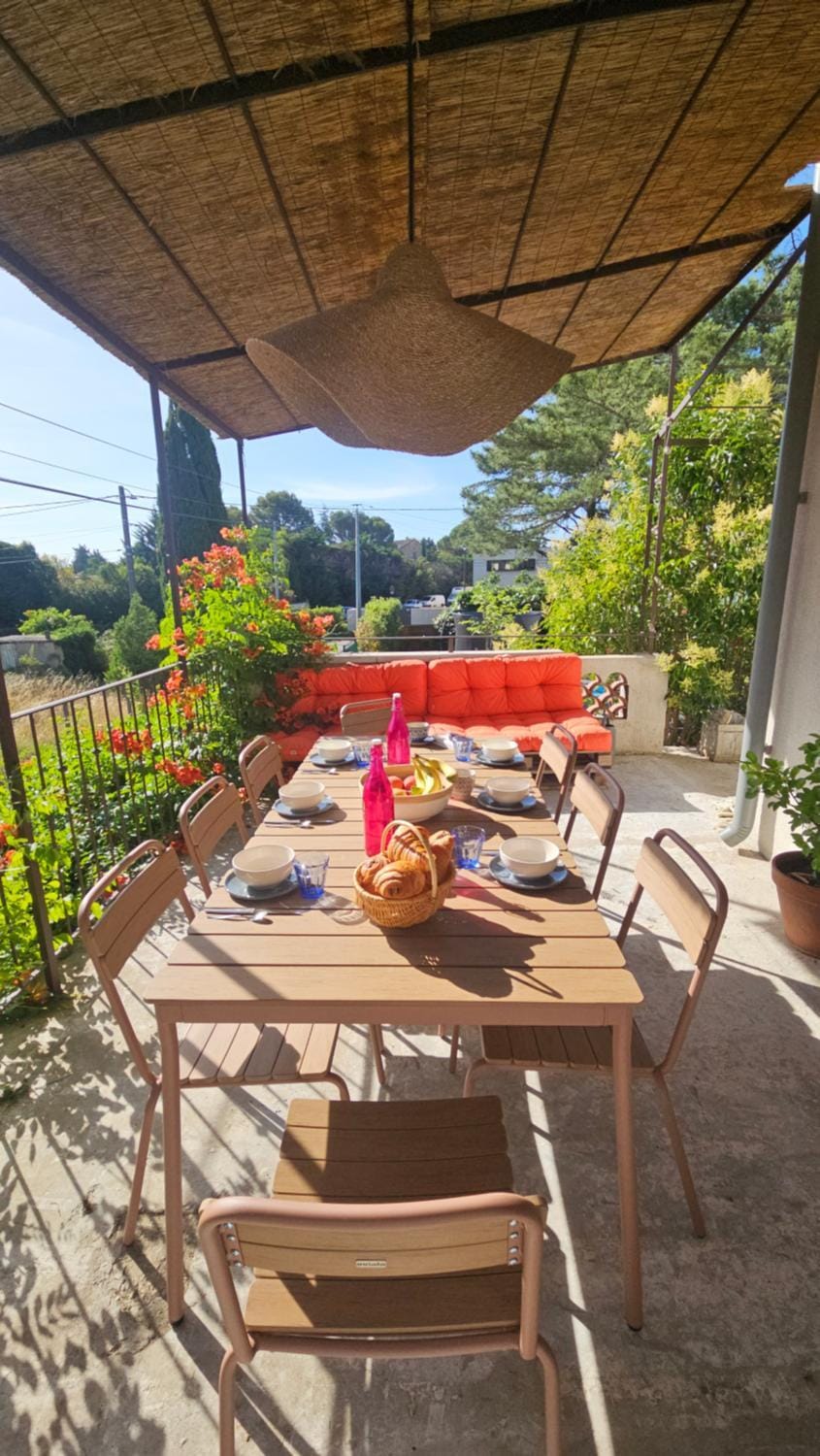 Balcony/Terrace, Dining area, Garden view