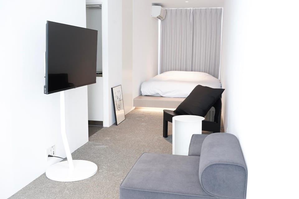 Bed, Living room, Bedroom
