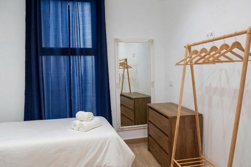 Bed, Photo of the whole room, Bedroom, towels, wardrobe