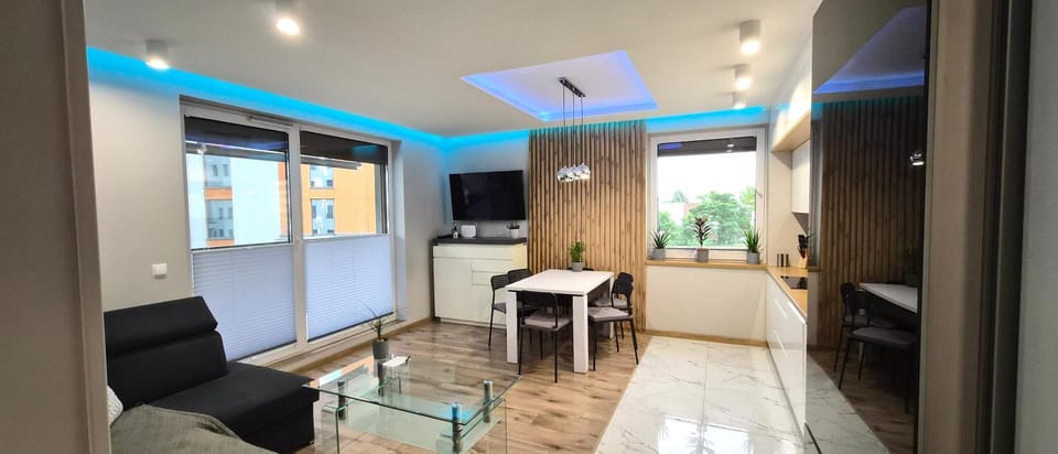 Kitchen or kitchenette, Living room, Dining area