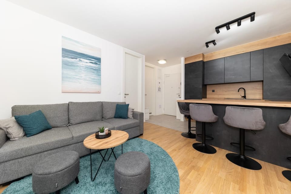 Living room, kitchen
