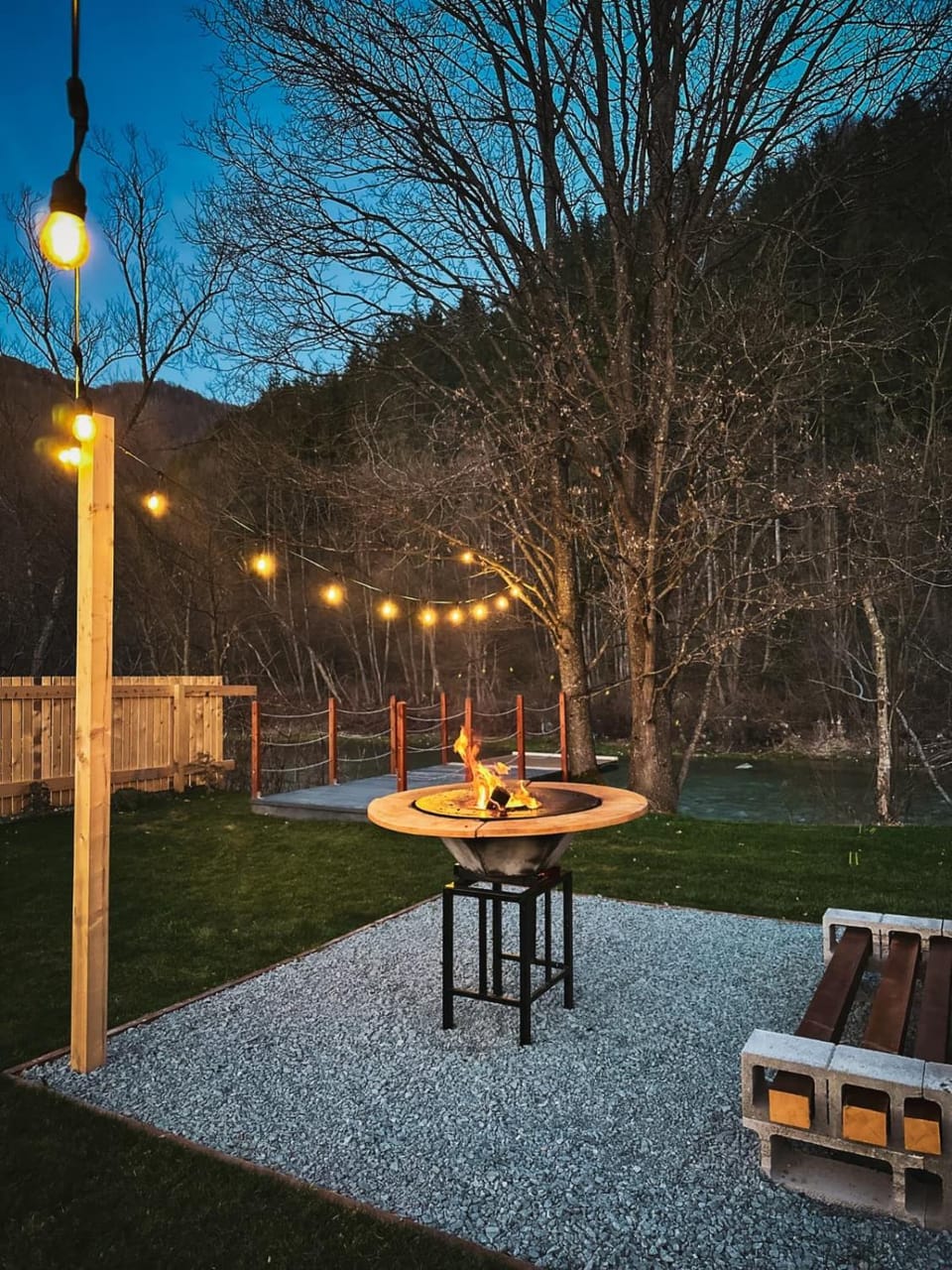 Night, Natural landscape, Garden, Garden view
