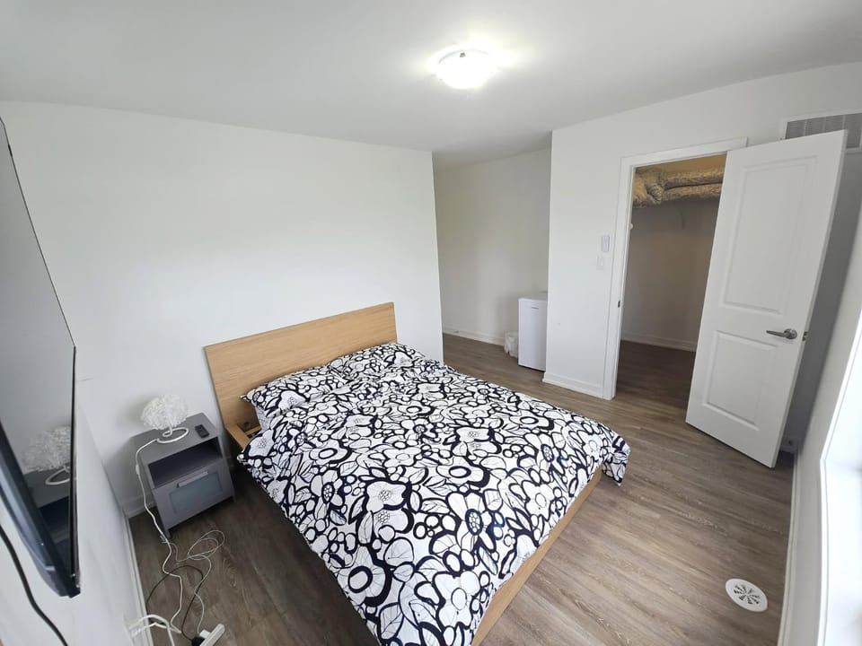 Bed, TV and multimedia, Kitchen or kitchenette, Photo of the whole room, Bedroom, wardrobe