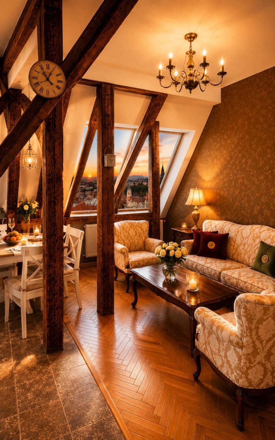 Living room, Seating area, Dining area