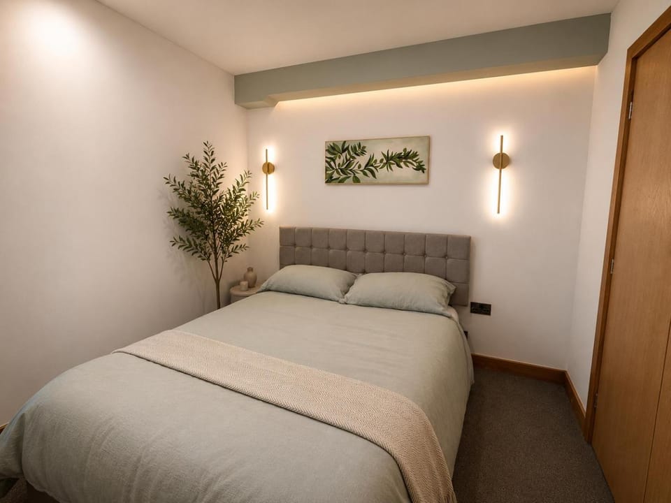 Bed, Photo of the whole room, Decorative detail, Bedroom
