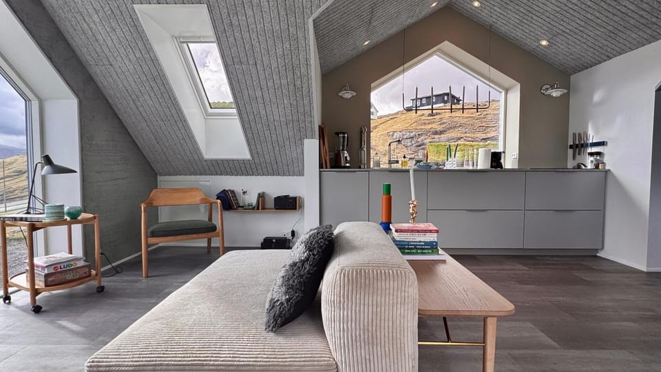 Living room, kitchen