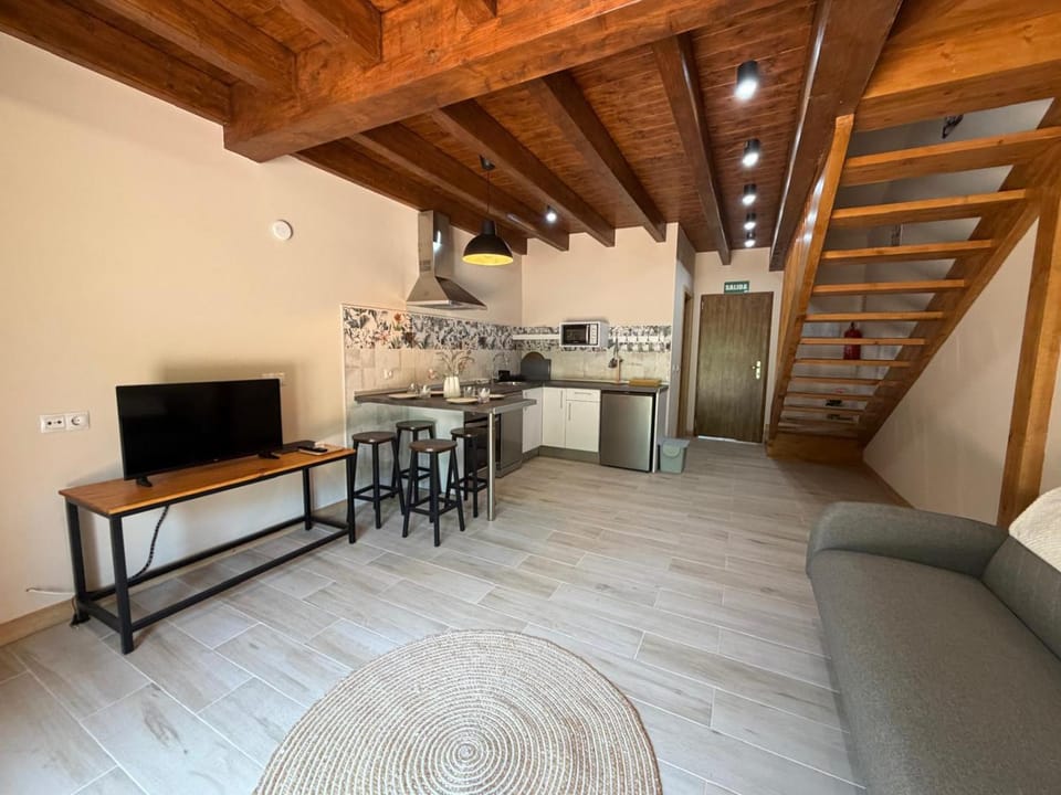 Kitchen or kitchenette, Living room, Dining area